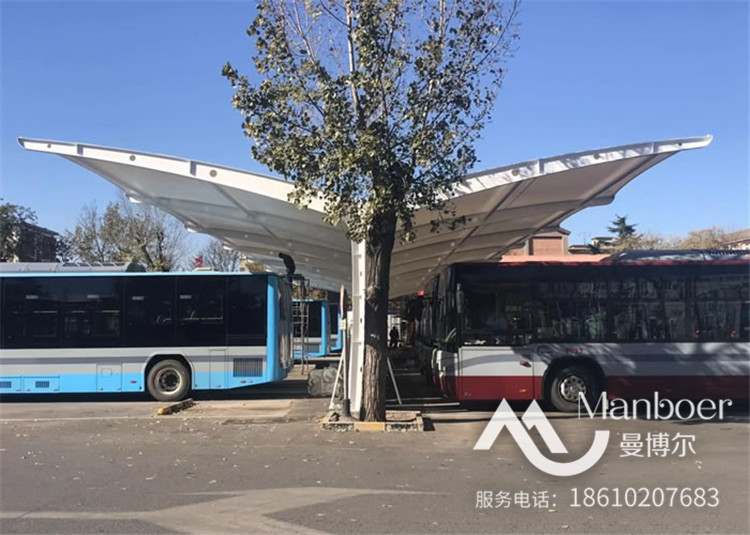 祥龍公交公司第一分公司場站充電樁膜結構