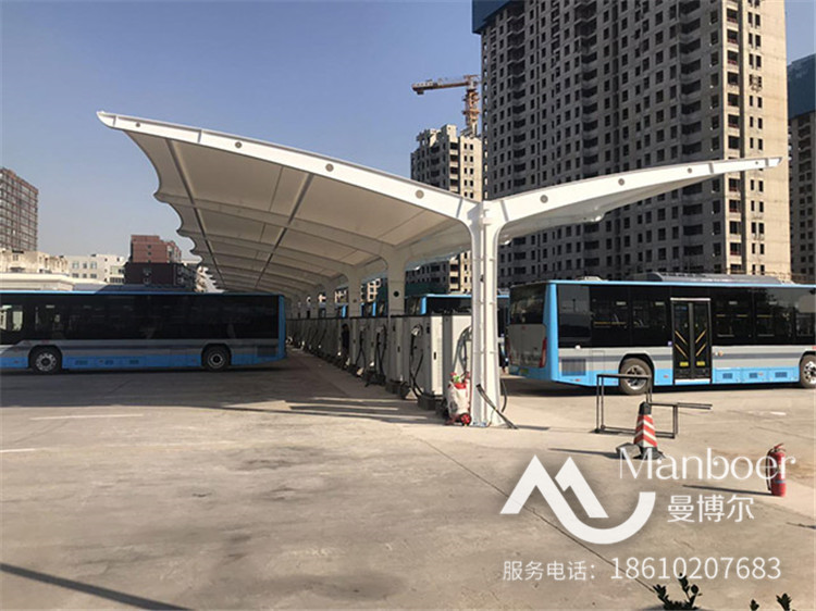 祥龍公交公司第二分公司門頭溝場站充電樁膜結構